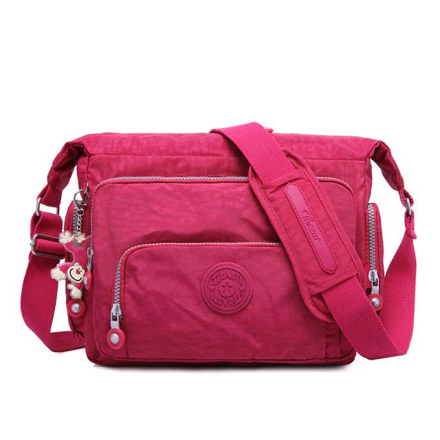 Alta Calidad A4 Hombres Mujeres Bolso de Hombro Mensajero Bandolera Gran Capacidad Bolso de Mano Cartera Impermeable Ligero Azul Púrpura Rojo