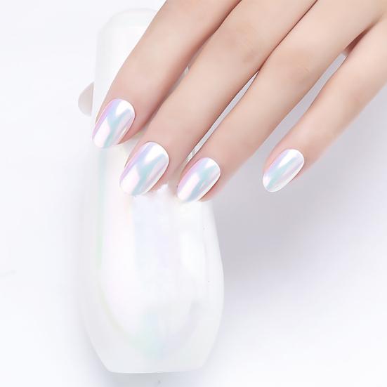 3g Glitter Holographic Rainbow Nail Art Powder Mirrr Pigment s mini štětečkem