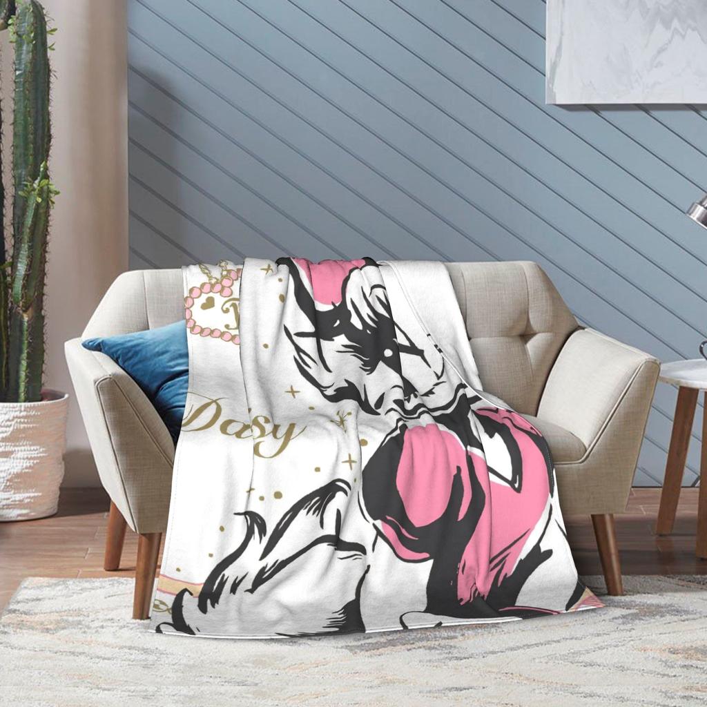 Funny Cute Daisy Duck Blanket Multiple Sizes Warm Cozy Fluffy Throw Blankets for Sofa Couch and Bed