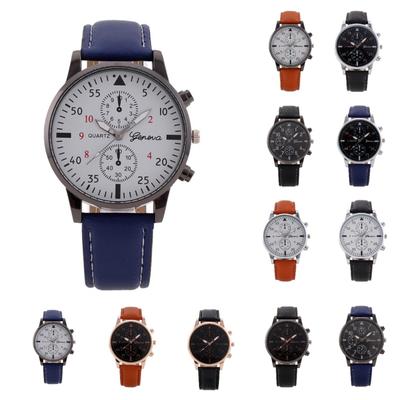 Herrenuhr mit Leder-Business-Modearmband zum Verschenken