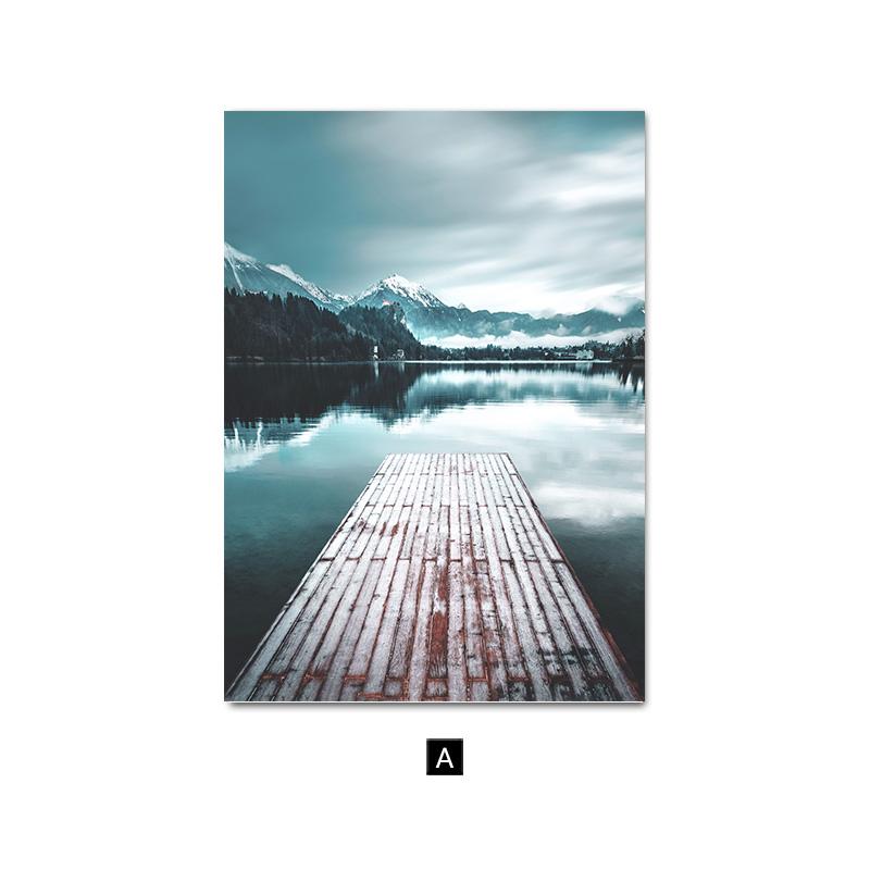 

Природа Пейзаж Живопись Озеро Снежная Гора Холст Плакат Скандинавский Стиль Художественный Принт Лесная Пристань Цитаты Украшение Стены Изображение 30x40cm No Frame