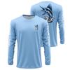 Men's Quick-Dry UV Protection Long Sleeve Fishing Shirt with Breathable Logo Pattern