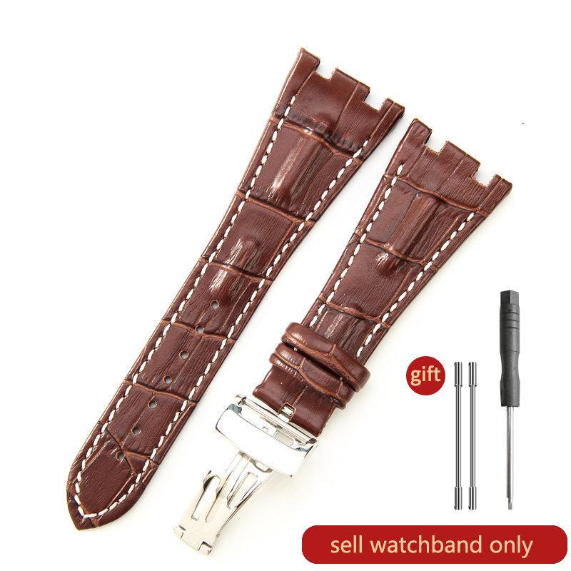 Cinturino Orologio in Pelle di Mucca Primo Strato per AP Aibi 15703 26471 26474 Serie Royal Oak Offshore 28mm Accessori Orologio per Uomo CinturinoMN