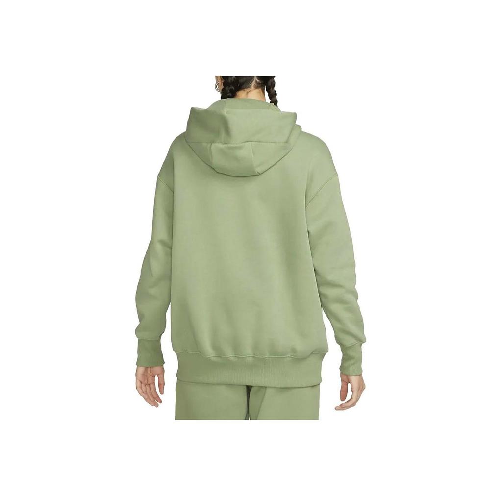 Nike Phoenix Fleece Solid Color Hooded Casual Fleece Long Sleeve Sweatshirt Women Sweatshirt Oil-Green DQ5861-386
