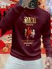 2026 Men's Year of the Horse Crewneck Hoodie: Trendy Winter Velvet Casual Long Sleeve Top