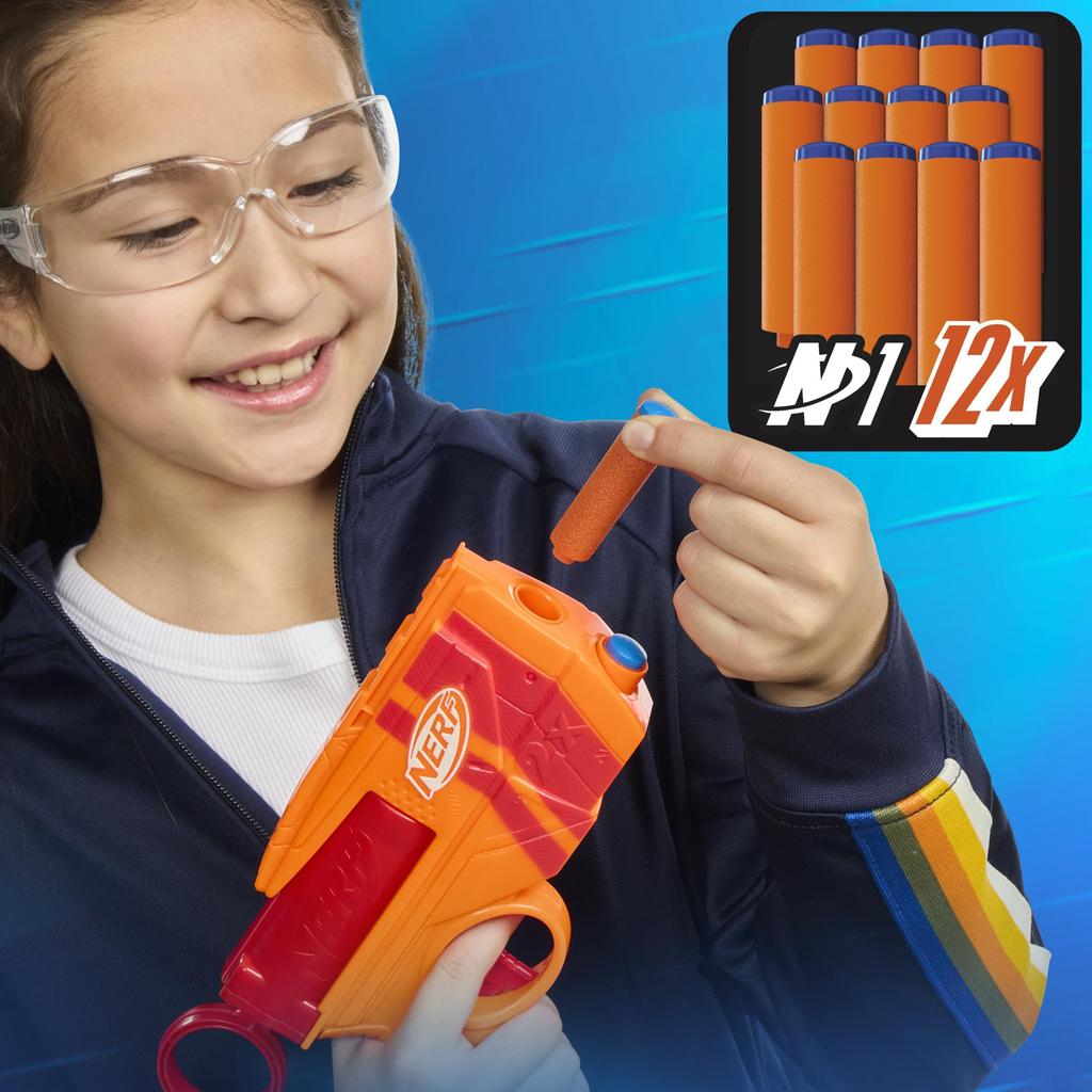 Hasbro Nerf N Series Duo Two 12 Official N1 N Series Outdoor Ages Authentic Pack Blasters, Darts, Compatible, Kids' Game, 8+, G1492,