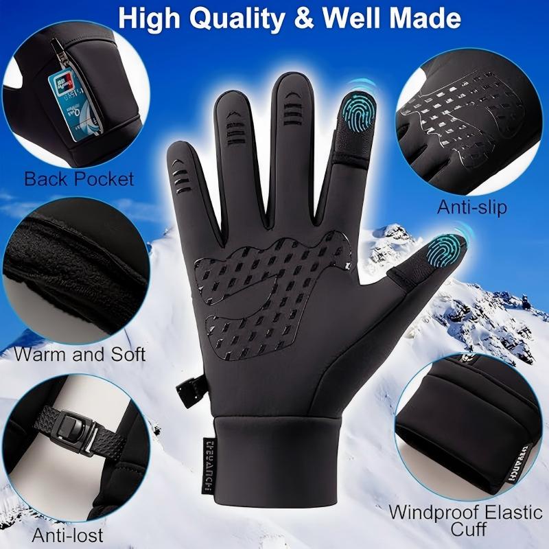 Winter Sport Gloves For Men Women Touch Screen Thermal Warm Gloves For Fishing Running Cycling Driving Cold Weather