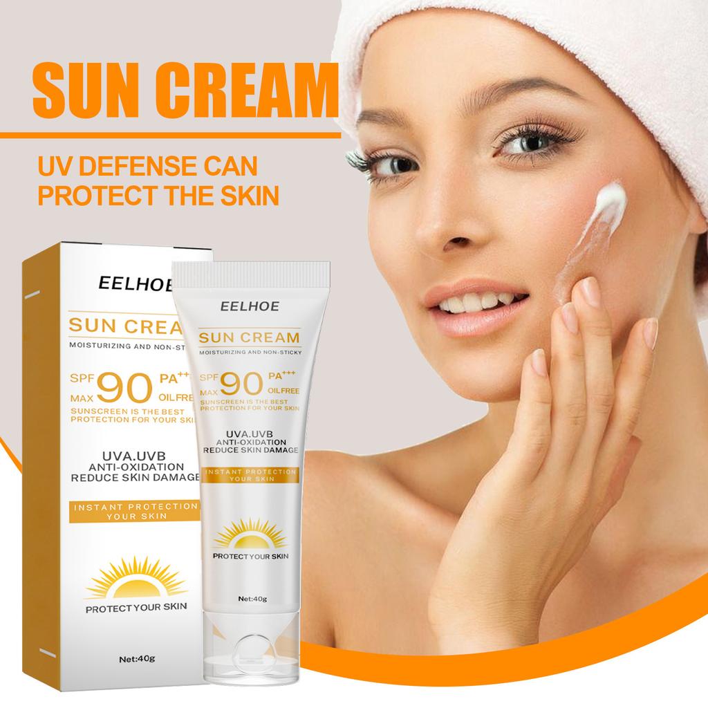 EELHOE Sunscreen Cream Moisturizing Protection Face Body Skin Care Lightweight Non-Greasy Summer 50g