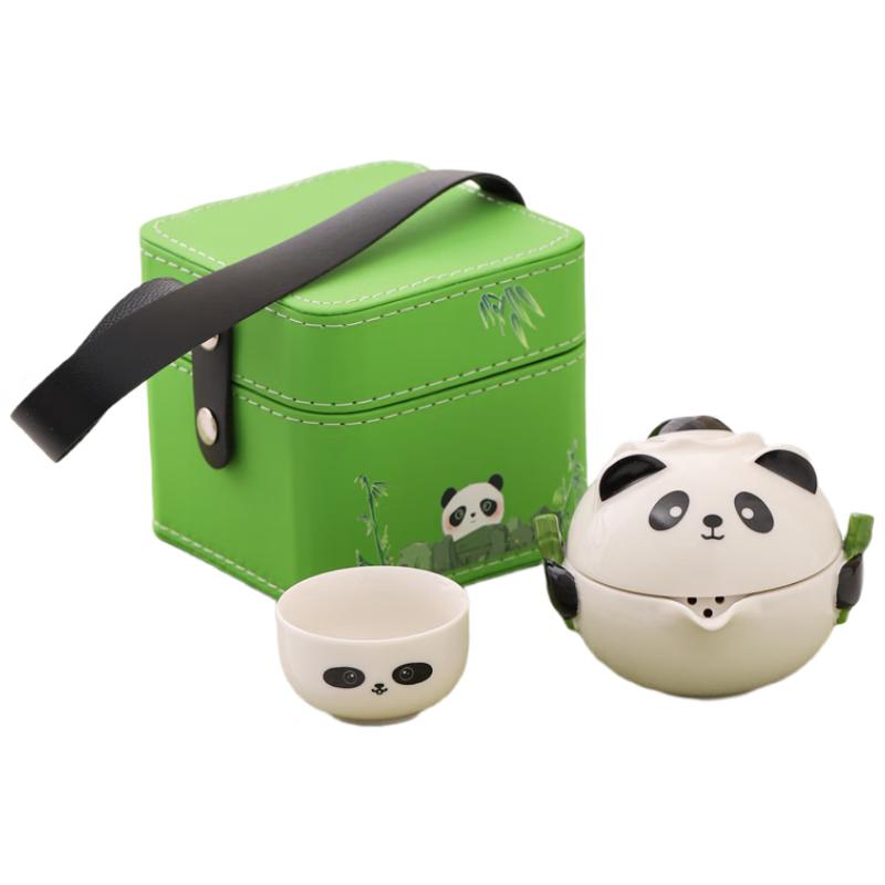 Panda Portable Ceramic Travel Tea Set