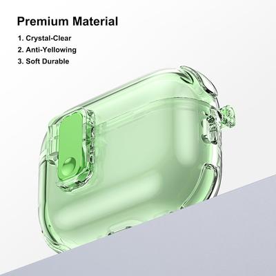 Earphone Case for AirPods Pro 3 2025 with Secure Lock Soft TPU Transparent Case with Lanyard for Apple AirPod Pro 3rd Generation