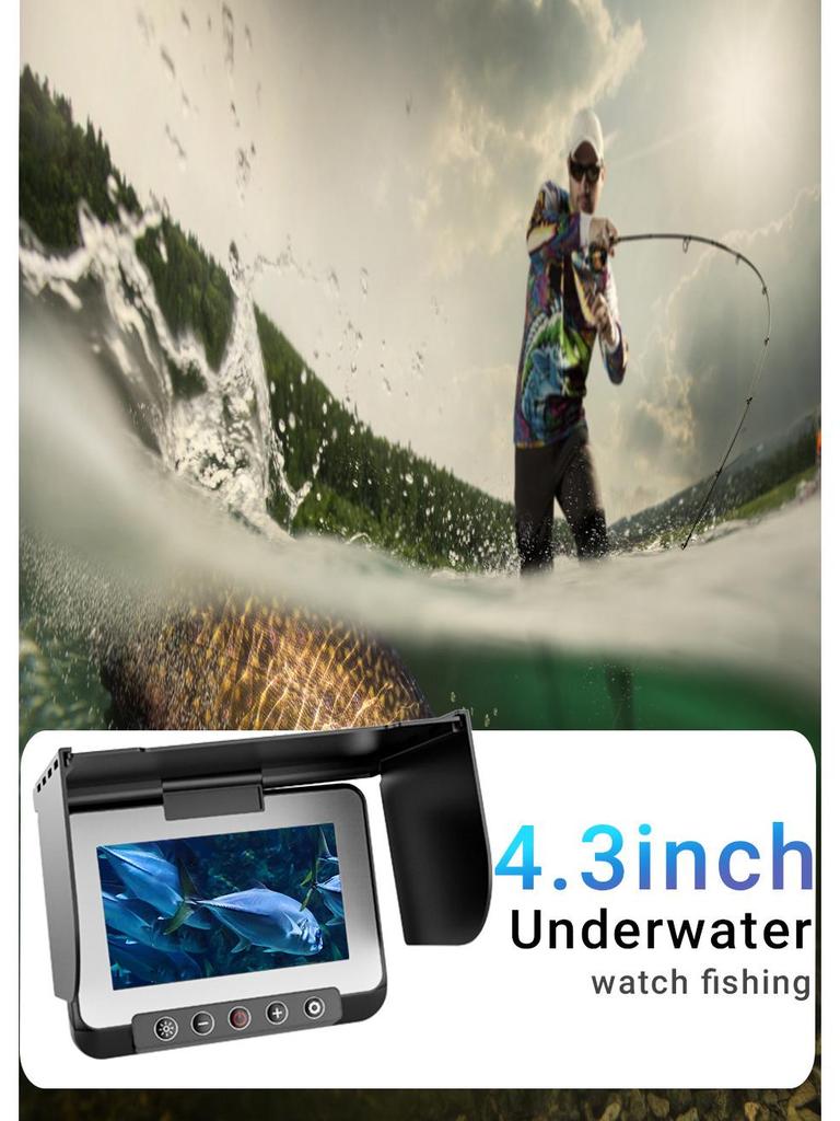 HD Visual Fish Finder with 4.3-Inch Screen for Outdoor, Night, and Sea Fishing - Underwater Camera Included