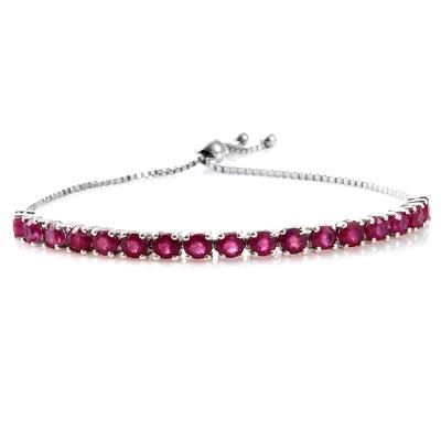 Ruby Tennis Bracelet -925 Sterling Silver