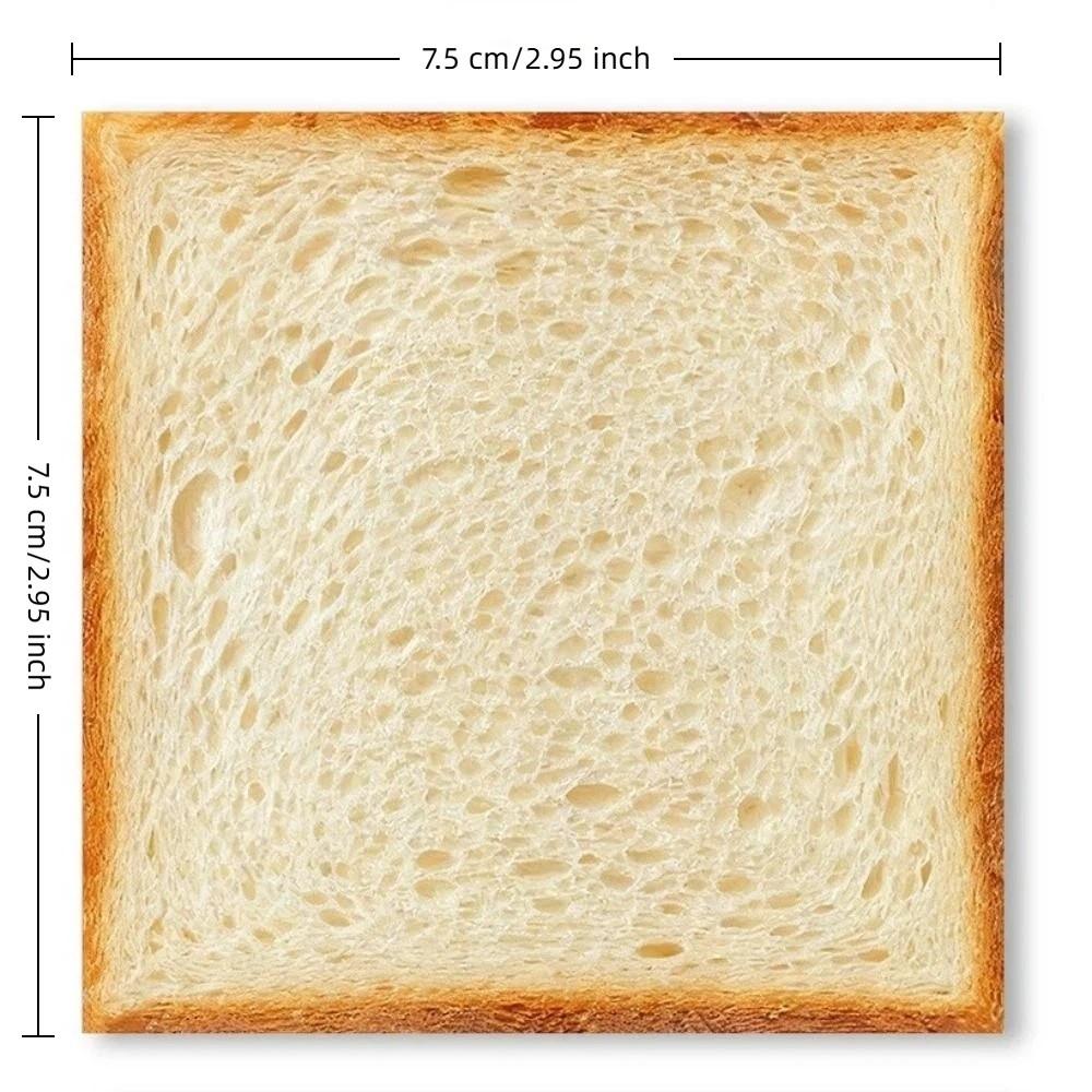 50 Sheets Bread Sticky Notes Removable Adhesive Food Theme Memo Pads Toast Sticky Notes Office Use