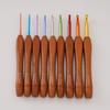 Color Crochet Head Wooden Handle Crochet Tool Set Solid Wood Handle Color Aluminum Hook Sweater Needle