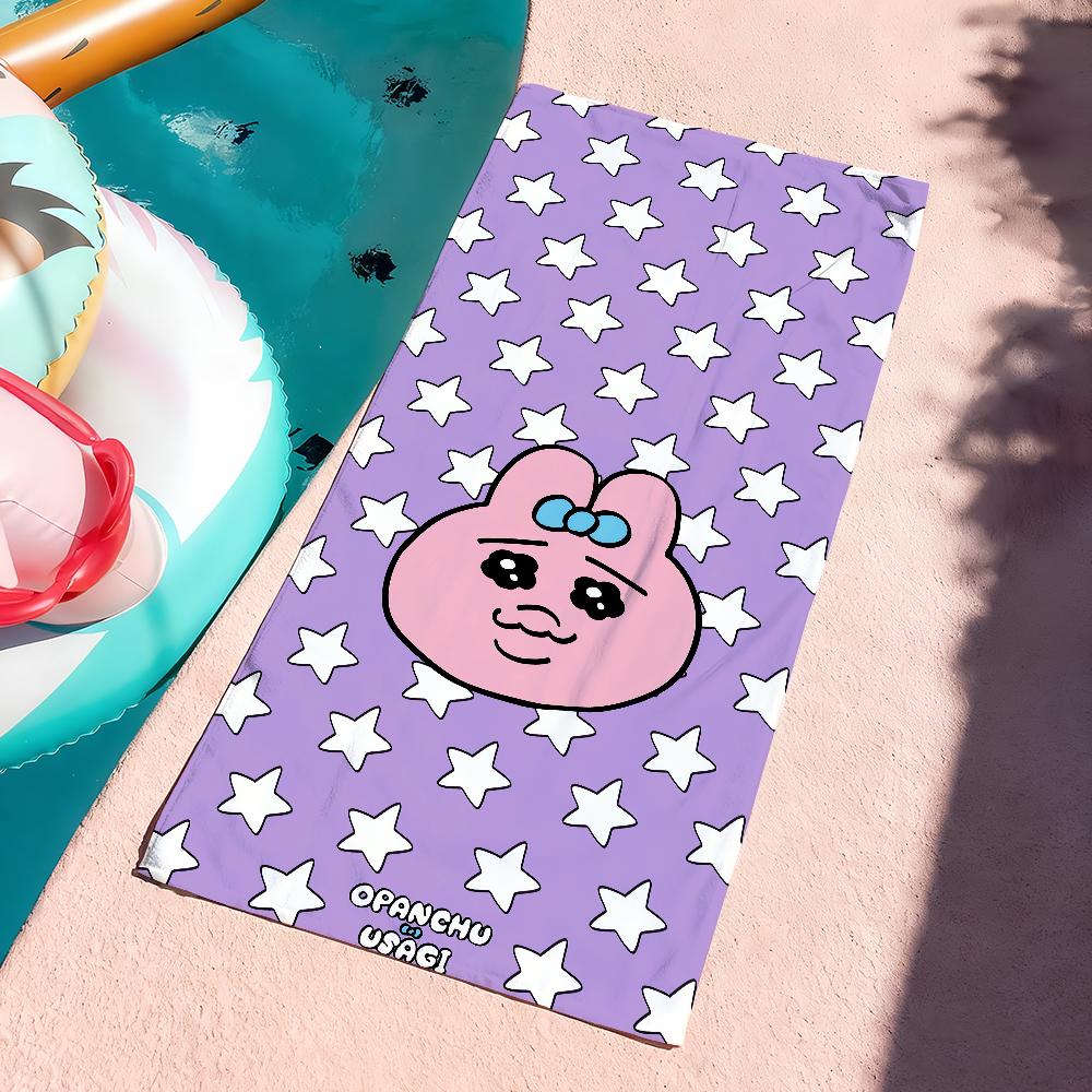 Cute O-Opanchu Fashion U-Usagi Towel Soft Pool Gift For Travel Gym Shower Camping Quick Dry Sports Large Beach Towels