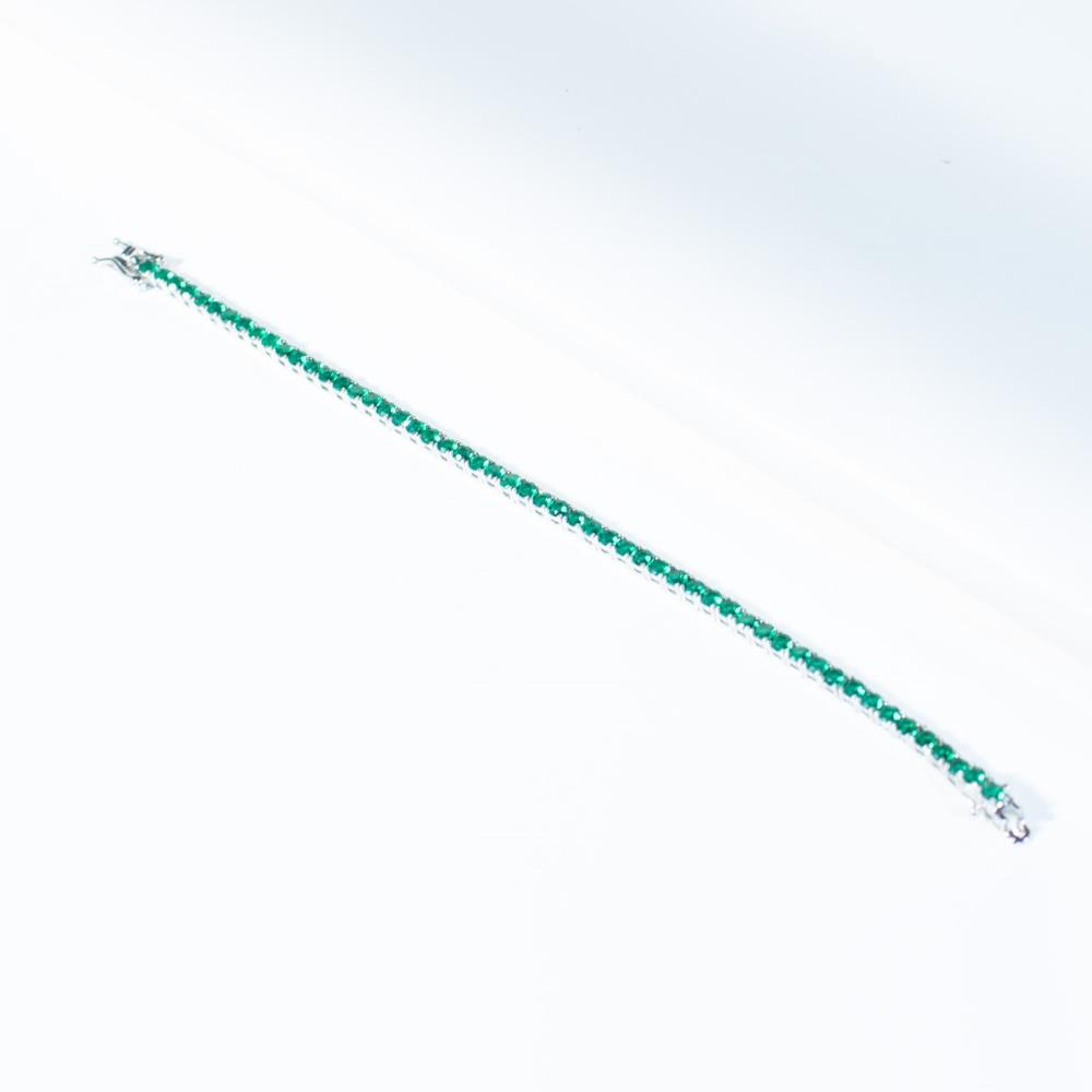 2 mm-es kerek 925 sterling ezüst köbös cirkónia karkötő Egyedi divat ékszer karkötők