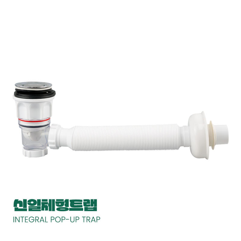White Washbasin Accessory Pop-up Trap Integrated TR-8800