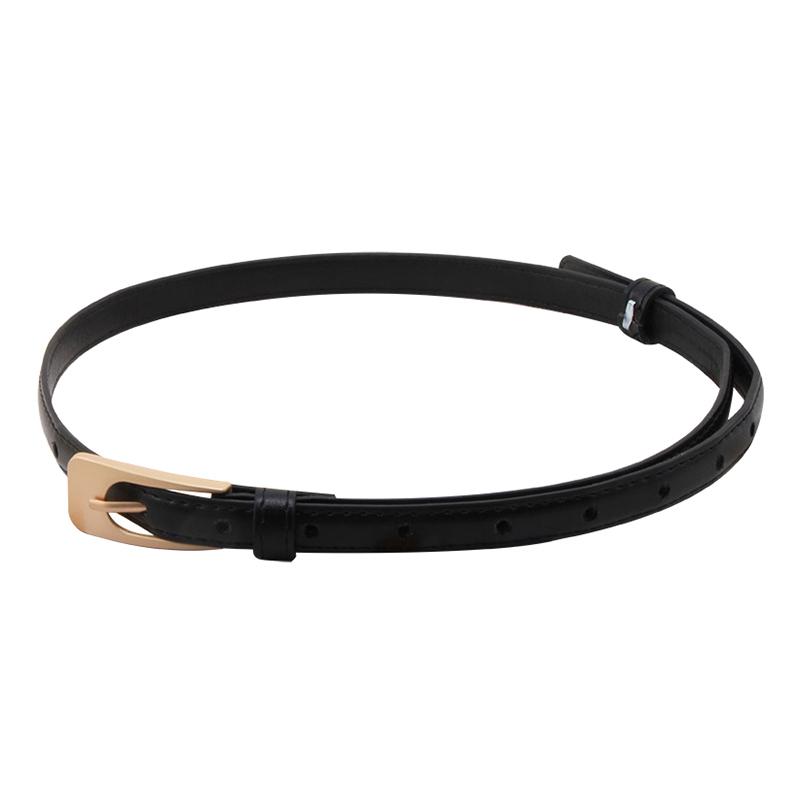 Women'S Waist Belt Vintage Minimalist Thin Belt Casual Versatile Needle Button Belt For Skirts Jeans Decoration Waist 100%Buckle