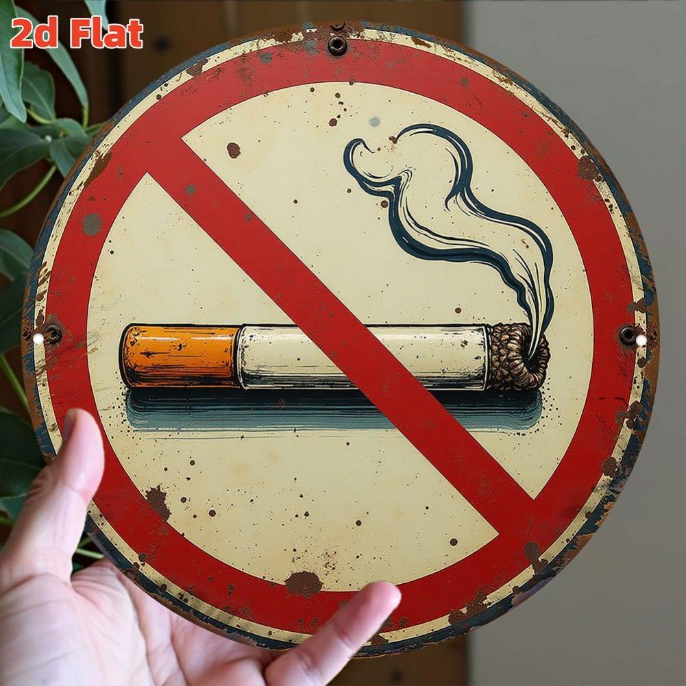 VintageStyle No Smoking Sign X Inch Aluminum Metal Wall Art Durable IndoorOutdoor Decorative Sign for Hospitals