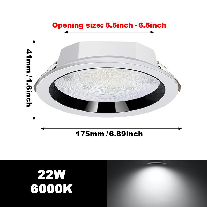 Ceiling LED Spotlights Dowmlight AC 220V Round Recessed LED Dowm Light Spot Ceiling Lamp 9W 13W 19W 22W Indoor Lighting