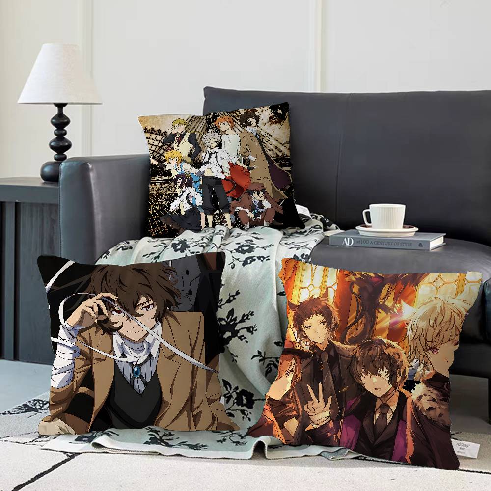 B-Bungo Stray Dogs Kissenbezug 30x50 Polyester Sofakissen Dekorative Wurfkissen Heimdekoration Kissenbezug