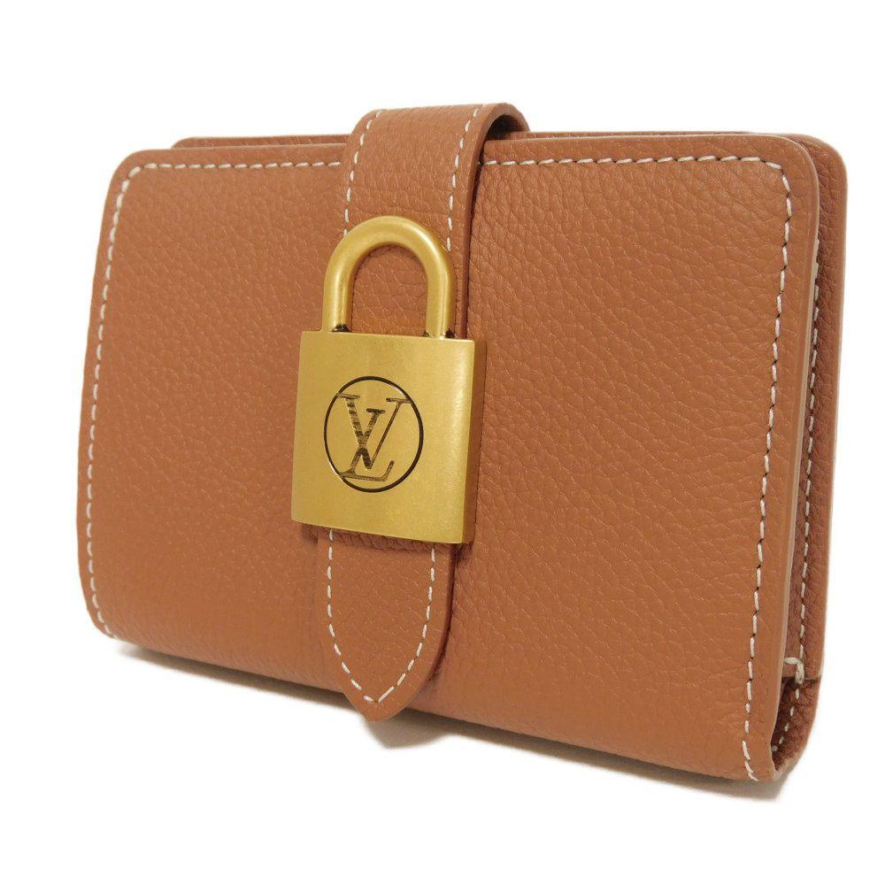 Used 12564 Portefeiulle Lowkey Compact M12148 7941 Current Brown RFID Padlock, Unused LV Circle Cognac Unisex from