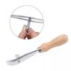 Verstellbarer Lederkanten-Falzwerkzeug Craft-Nut-Meißel DIY-Lederhandwerkswerkzeug Naht-Crimpwerkzeug Schlitz-Falzwerkzeug Holzgriff