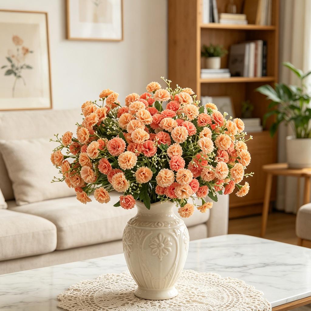 Artificial Flowers Silk Embroidered Ball Home Festival Party Room Vase Table Wedding WreathAutumn Decora Bridal Bouquet Diy Gift