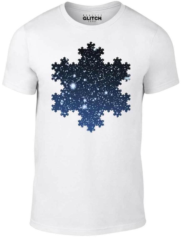 

Мужская футболка Снежинка Коха - Смешная футболка физика фракталы математика наука L