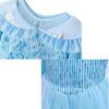 MANAMANA Princess and Costume Light Sizes and 130 cm Long Children's Dress, Tiara, Snowflake, Stick, Gloves, 4-Piece Set, Blue, Girls, 100, 110, 120,
