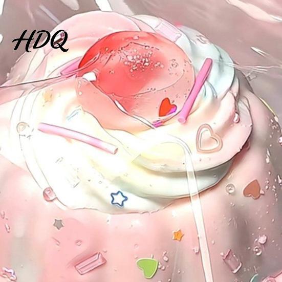 Squeezable Stress Ball Simulated Cream Cake Squeeze Toy Relief Pudding Sensory Anxiety Soft Stretchy Dessert Shape Home Office Desk Decompression