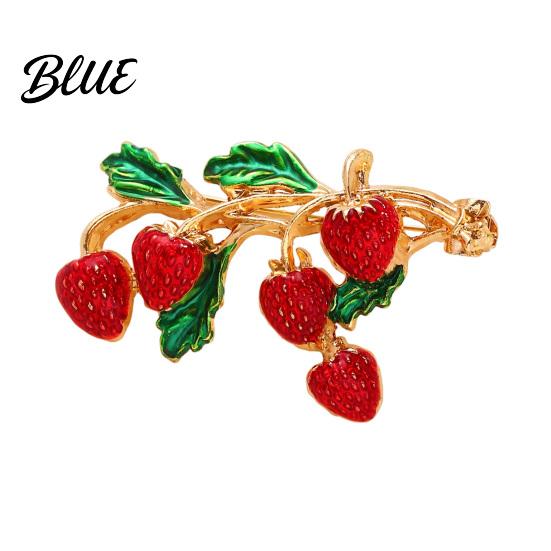 Bag Decoration Pin Oil Dripping Fruit Brooch Alloy Cherry Strawberry
