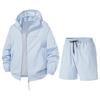 Herren Sommer Sport Freizeit Anzug: Atmungsaktives Sonnenschutz-Eis-Seiden-Outfit