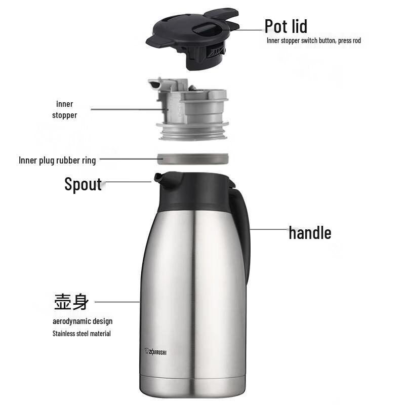 Zojirushi SH-HJ19C 1.9L Stainless Steel Vacuum Thermos