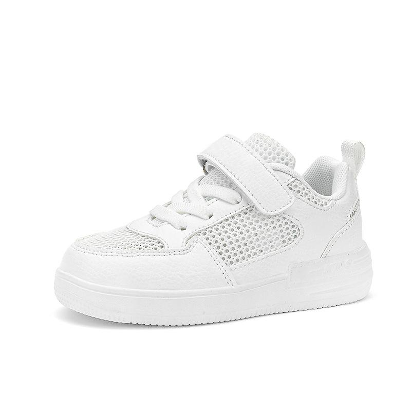 

День защиты детей Мальчиковые маленькие белые туфли 2025 Лето Сетчатые дышащие кроссовки Мальчиковые одинарные сетчатые повседневные кеды 38 белый