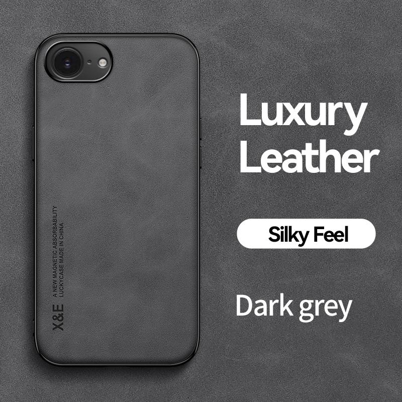 KEYSION Luxury Retro PU Leather Case for iPhone 16e Soft Silicone+PC Shockproof Phone Back Cover for iPhone 16e 2025