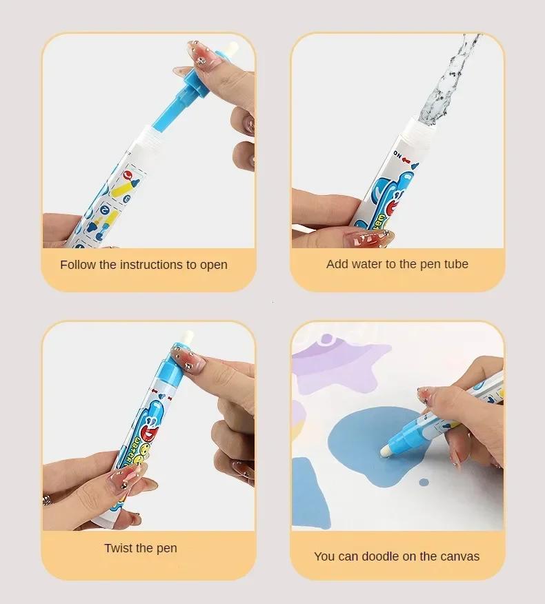 100x80CM Magic Water Drawing Mat Coloring Doodle With Reusable Magic Pens Montessori Painting Board Montessori Educational Toys