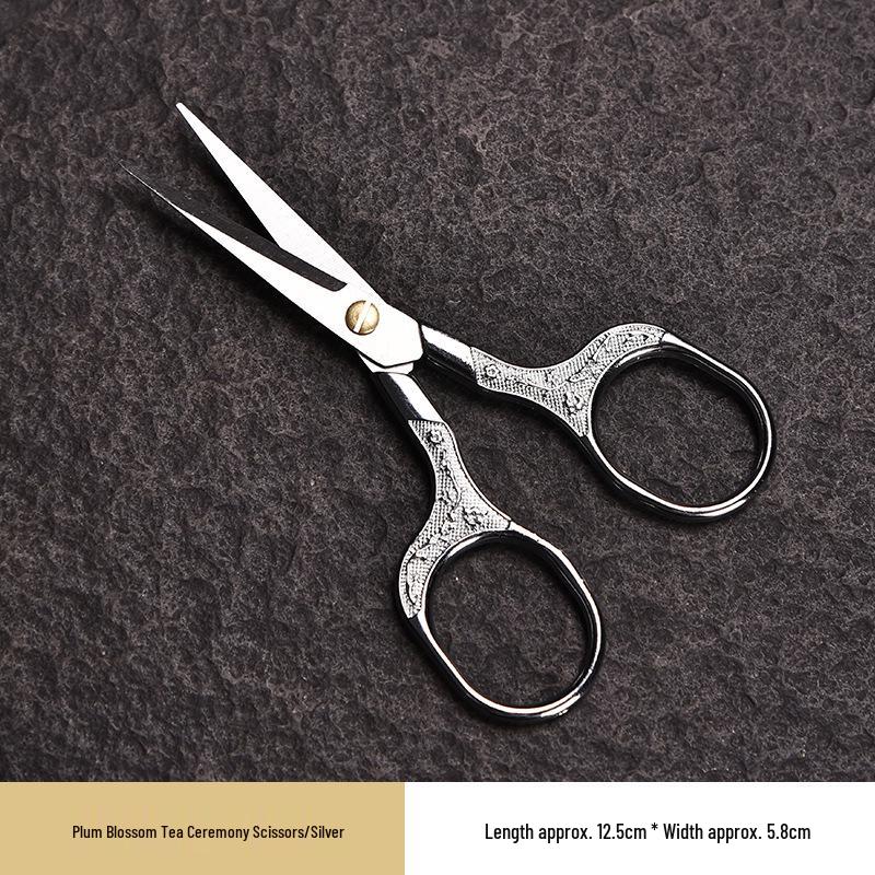 

Винтажные ножницы для чая с цветком сливы для китайской чайной церемонии и обрезки вышивальной нити