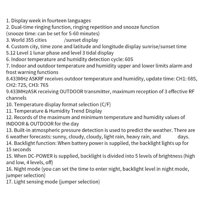 Wetterstationen Drahtlos Innen Außen, Heim Atomics Uhr Temperatur Luftfeuchtigkeit Barometer Innen Außen Thermometer