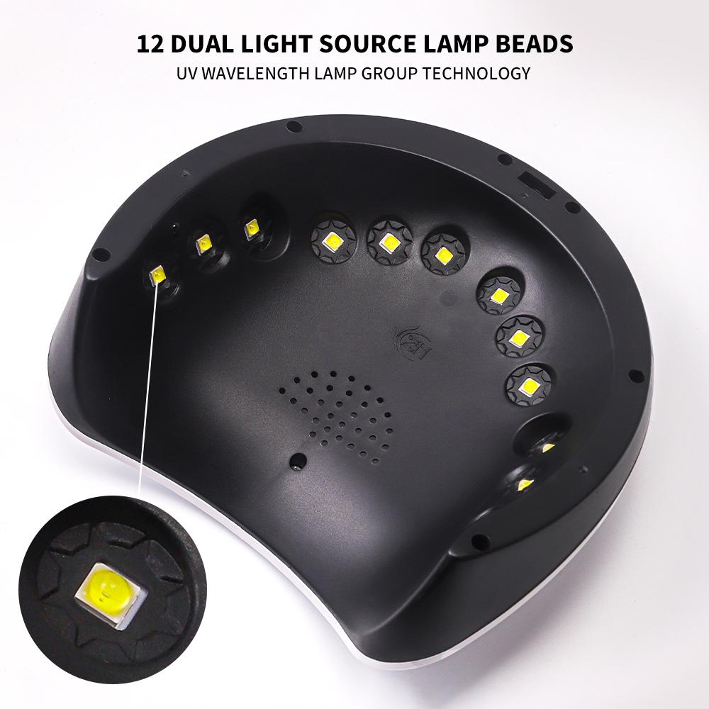 Professional Nail UV LED Lamp For Fast Drying Gel Nail Polish Phototherapy Machine 12 LEDs Manicure Salon Tool Equipment