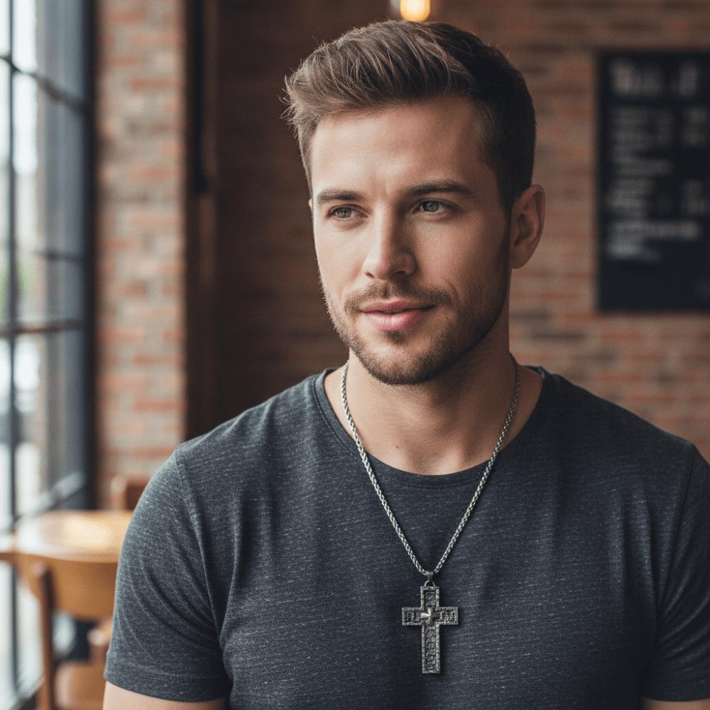 With Secret Compartment Cross Pendant Necklace Openable Charm Jewelry Chain Pendant Necklace
