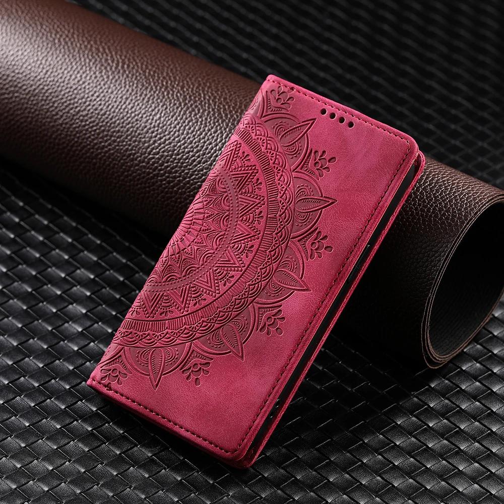 

3D Flower Wallet Flip PU Leather Case For Samsung Galaxy S25 S24 S23 S22 S21 S20 Ultra FE S10 Plus A06 A16 M55 Protect Cover Galaxy S24 Plus