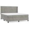 Maison Exclusive - Sommier à lattes de lit et matelas Gris clair 160x200cm Velours