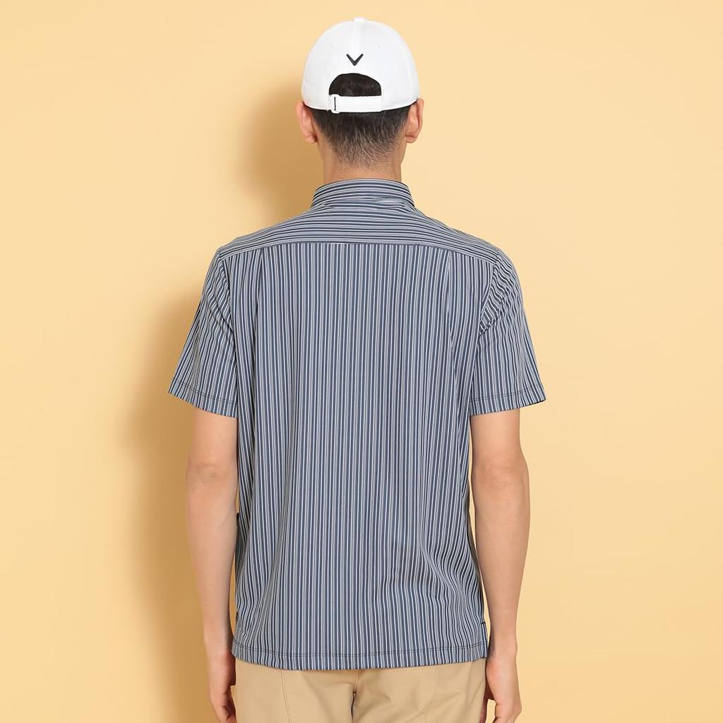 Short Sleeve Polo Shirt Quick Cool Golf C25134107 L [Callaway] Men's (Sweat Absorbent, Drying, Lining) / / 1120_Navy