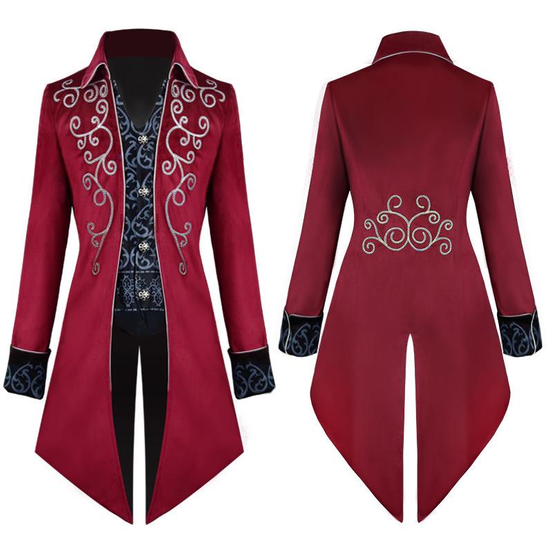 Men's Vintage-Style Spring/Autumn Tuxedo Jacket for Cosplay Performances