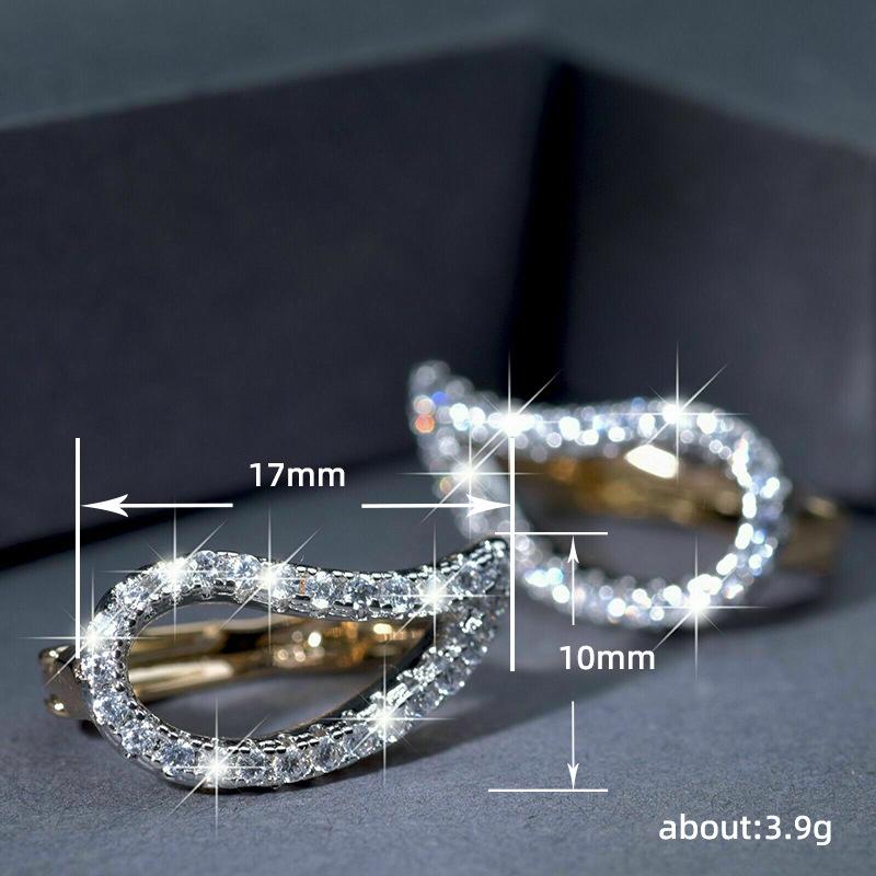 Lindon Fashion Copper Alloy Zircon Jewellery Drop Earrings For Women Wedding Party Gifts