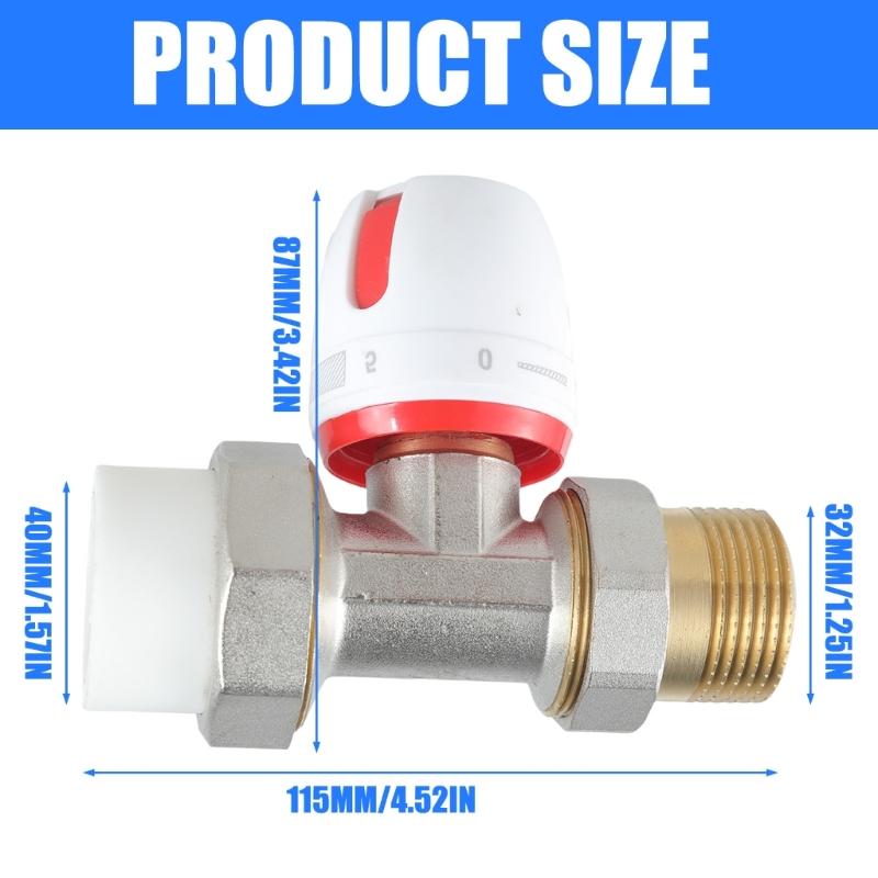 Manual Thermostat Set Brass Corner Radiator Valves Heating Valves Frost Protections Energy Saving Thermostat Valves