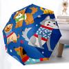1pc Paw Prints Automatic Open/Close Umbrella Compact Folding Umbrella, All-Season Portable Umbrella for Women/Men F1124019