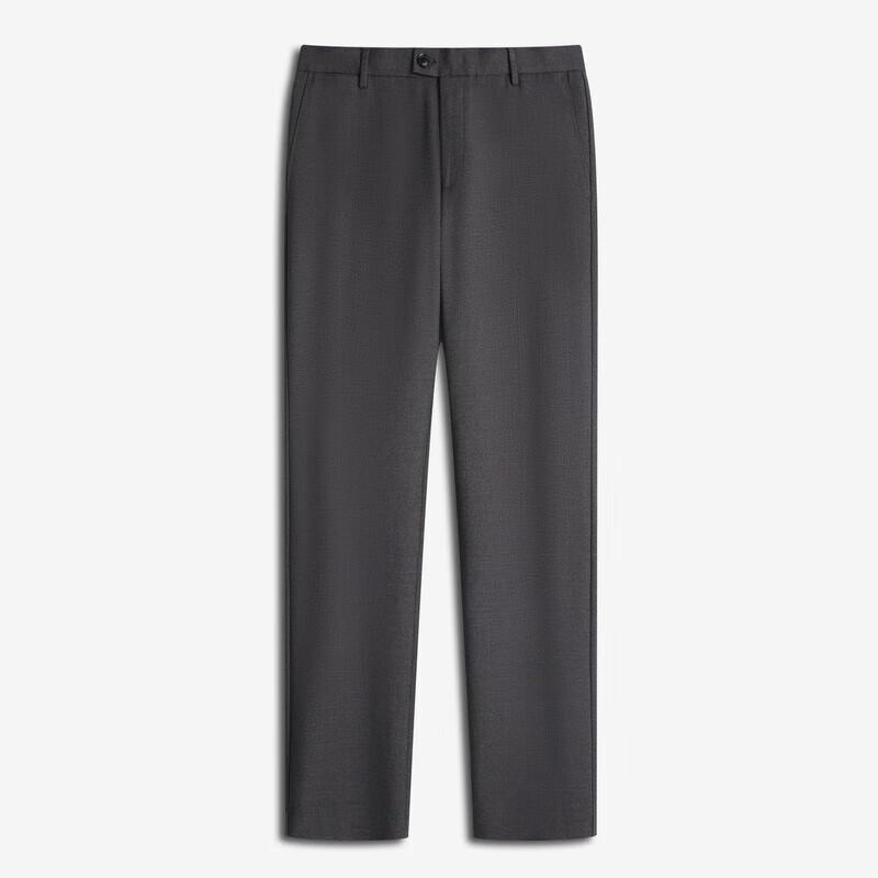 K-Boxing Men's Autumn Wool Blend Straight Fit Business Trousers