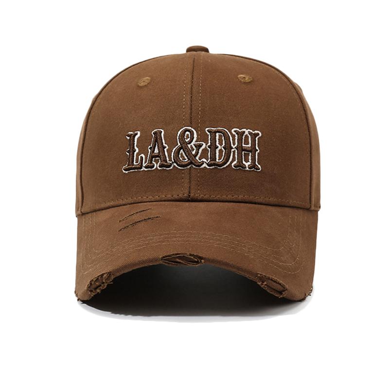 Embroidered Letter Baseball Cap Unisex Outdoor Rough Hard Top Cap Couple Sun Hat
